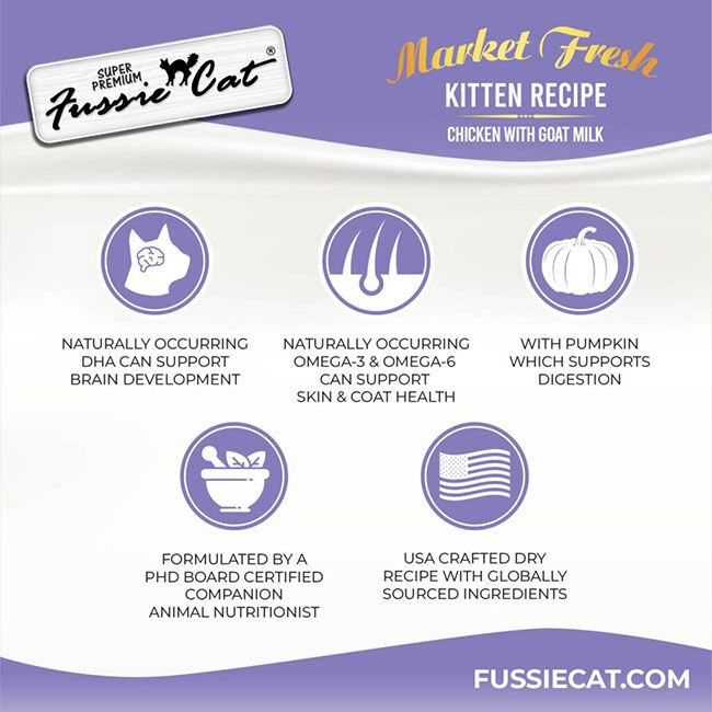 Fussie Cat Market Fresh Kitten Recipe - Chicken with Goat Milk image number null