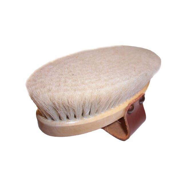 Champion 6-3/4" Oval Goat Hair Brush with Leather Strap image number null