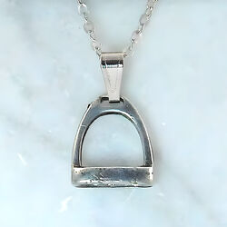 Finishing Touch of Kentucky Necklace - Stirrup - Retro Silver