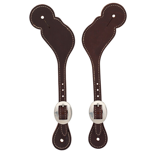 Weaver Equine Unisex Burgundy Latigo Leather Spur Straps image number null