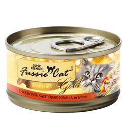 Fussie Cat Super Premium Chicken & Sweet Potato Canned Cat Food 2.8 oz