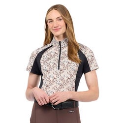 Kerrits Women's EquiBreeze Ice Fil Short Sleeve Shirt - Mocha Equine Meadow