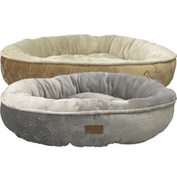 Ethical Pet Sleep Zone Embossed Bone Round Pet Bed
