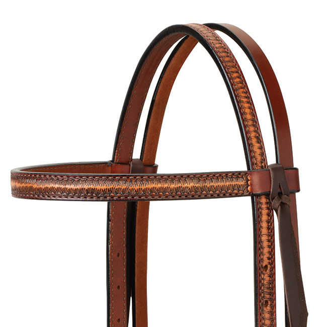 Weaver Equine Turquoise Cross Coco Feather Browband Headstall image number null