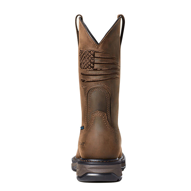 Ariat Men's WorkHog XT Patriot Waterproof Carbon Toe Work Boot - Distressed Brown image number null
