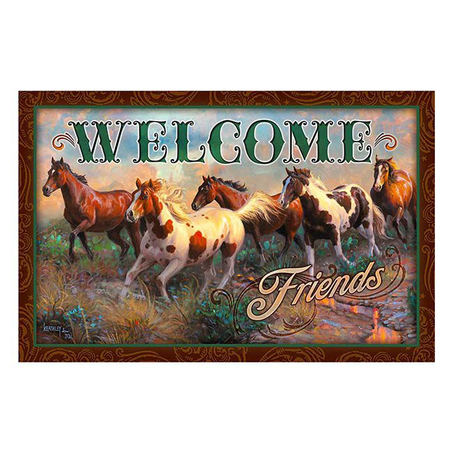 River's Edge Products Door Mat - Welcome Friends image number null