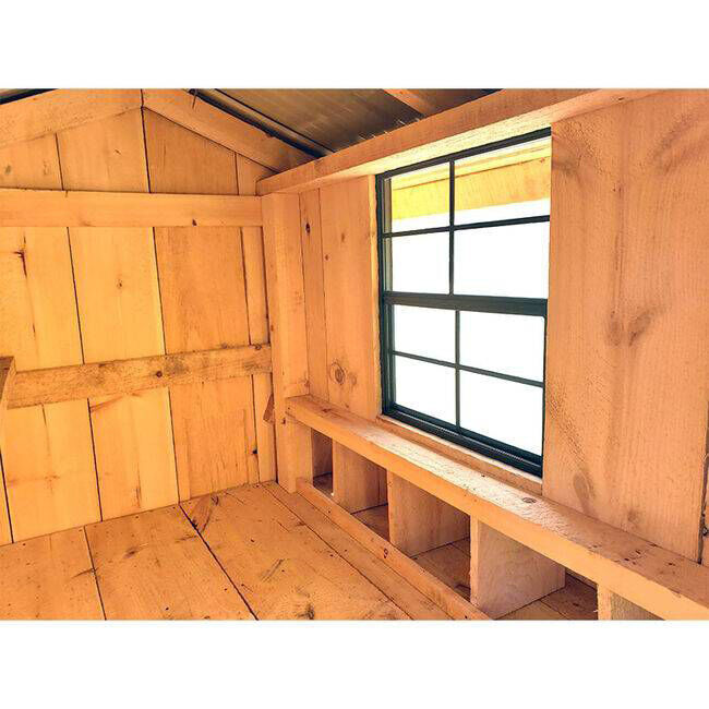NV Farms 5' x 7' Chicken Coop with Red Metal Roof image number null