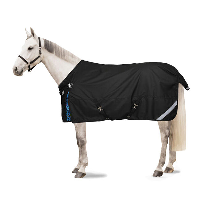 Horze Quebec 1200D Turnout Rug - Caviar Black - Closeout image number null