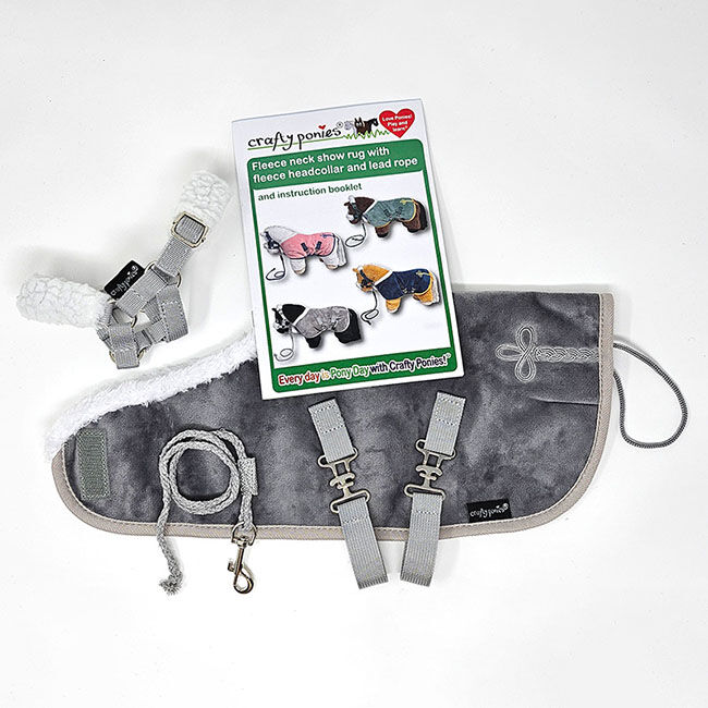 Crafty Ponies Toy Deluxe Fleece Show Rug Set - Gray image number null