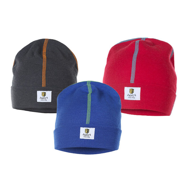 Janus Kids' 100% Merino Wool Hat with Contrast Stitching image number null