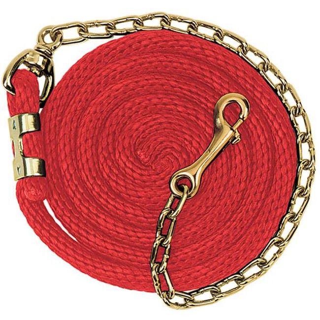 Weaver Poly Lead Rope With Brass Plated Chain Purple image number null