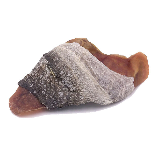 Icelandic+ Fish Ear - Cod Skin Wrapped Pig Ear Dog Treat image number null