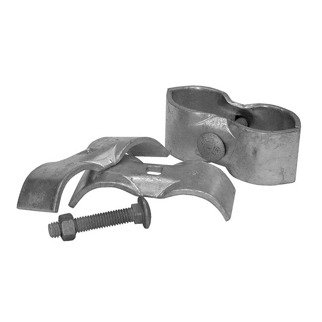 YardGard 4-3/4" Galvanized Steel Panel Clamp Set image number null