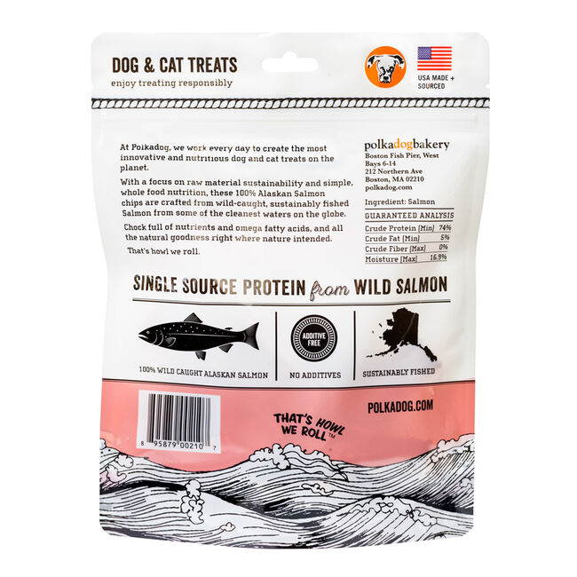 Polkadog Alaskan Salmon Chips - Dog & Cat Treats image number null