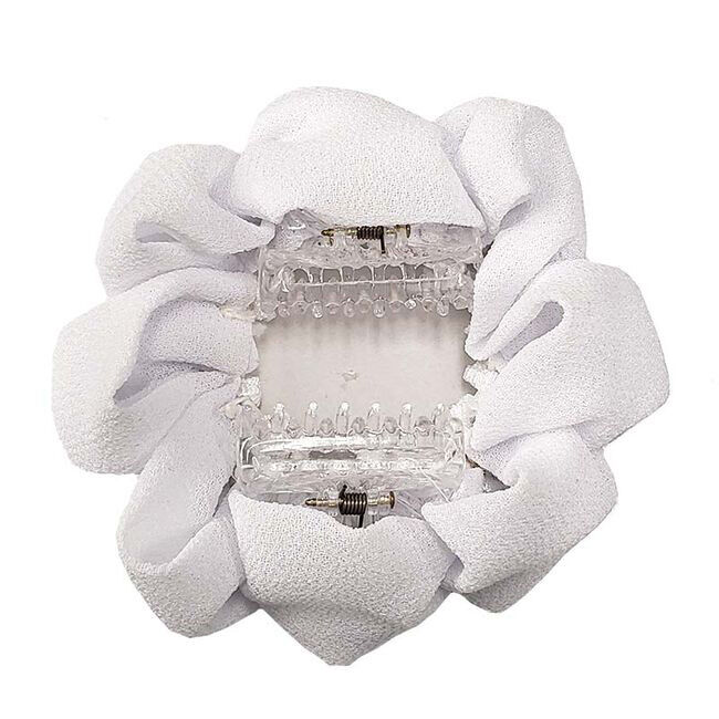 Whinny Widgets Hair Net Scrunchie with Clips image number null
