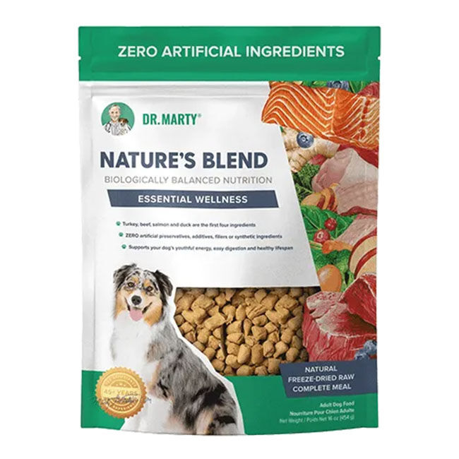 Dr. Marty Nature's Blend Freeze-Dried Raw Dog Food - Essential Wellness Premium Recipe image number null