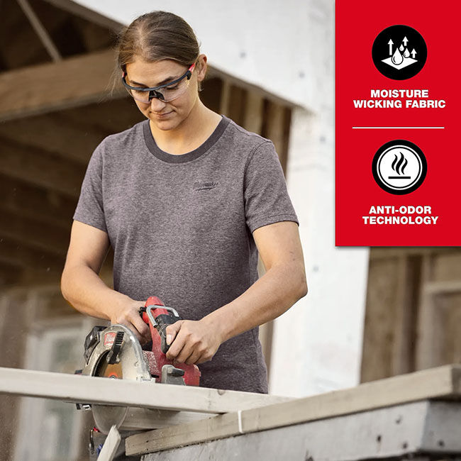 Milwaukee Women's FREEFLEX Hybrid Tee - Gray image number null