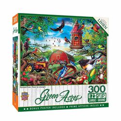 Leanin' Tree 300 Piece EZ-Grip Green Acres Collection Puzzle - Farmland Frolic