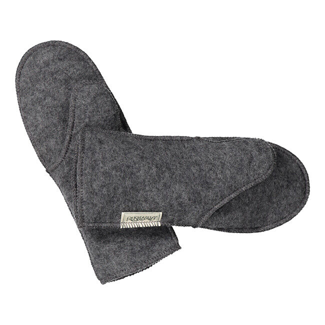 Ruskovilla Kids' Grey Wool Fleece Mittens image number null