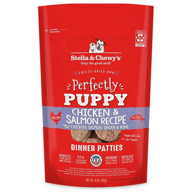 Stella & Chewy's Perfectly Puppy Chicken & Salmon Freeze Dried Patties image number null