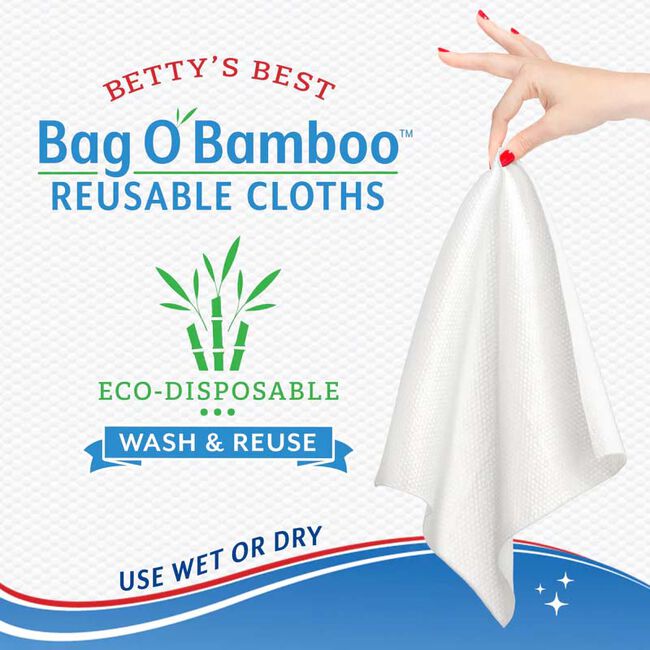 Betty's Best Bag O' Bamboo - Reusable Grooming Cloths image number null