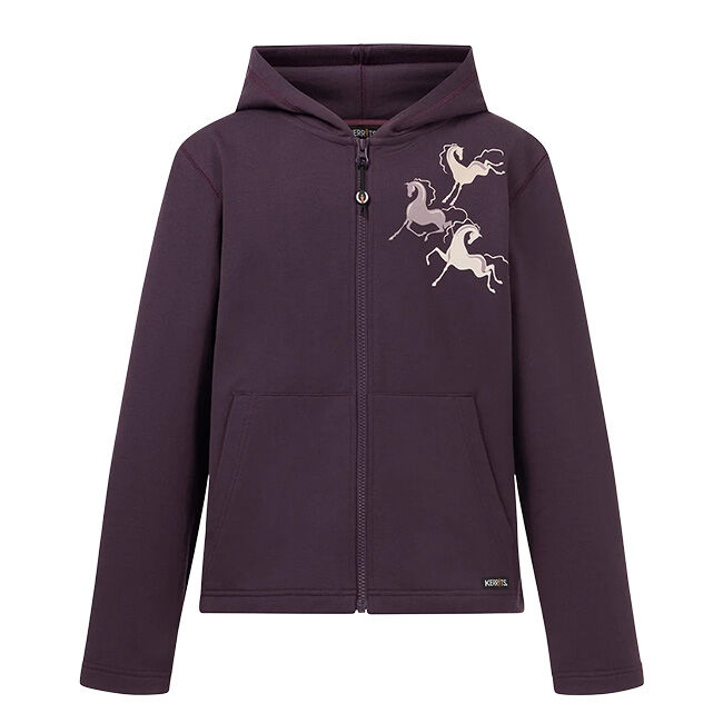 Kerrits Kids' Zip and Whinny Hoodie - Elderberry image number null
