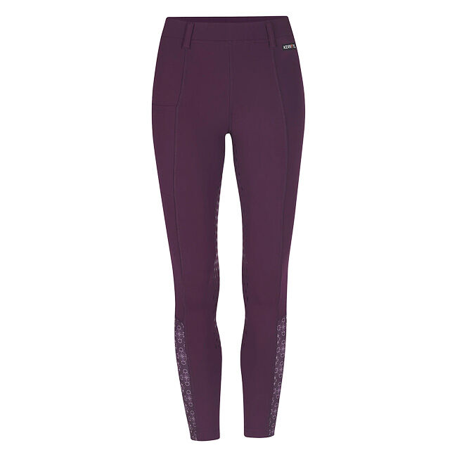 Kerrits Kids' Thermo Tech Full Leg Riding Tight - Elderberry/Elderberry Fantasy Fillies image number null