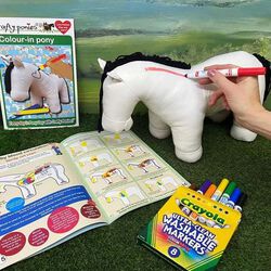 Crafty Ponies Vinyl Color-In Pony with Markers