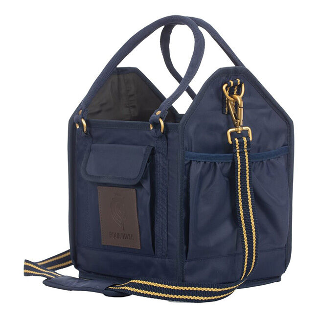 Equinavia Darby Small Collapsible Grooming Tote - Navy/Gold image number null