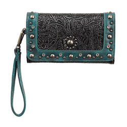 Blazin Roxx Women's Ophelia Floral Embossed Wallet - Black