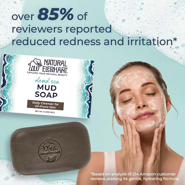 Natural Elephant Dead Sea Mud Soap - 4.4 oz image number null