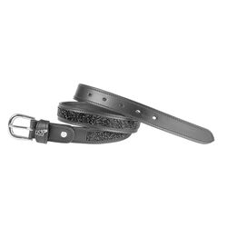 USG Mosaik Leather Belt with Silver Buckle