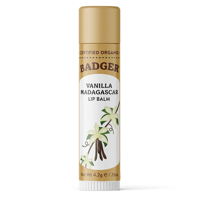 Badger Organic Classic Lip Balm, Vanilla Madagascar image number null