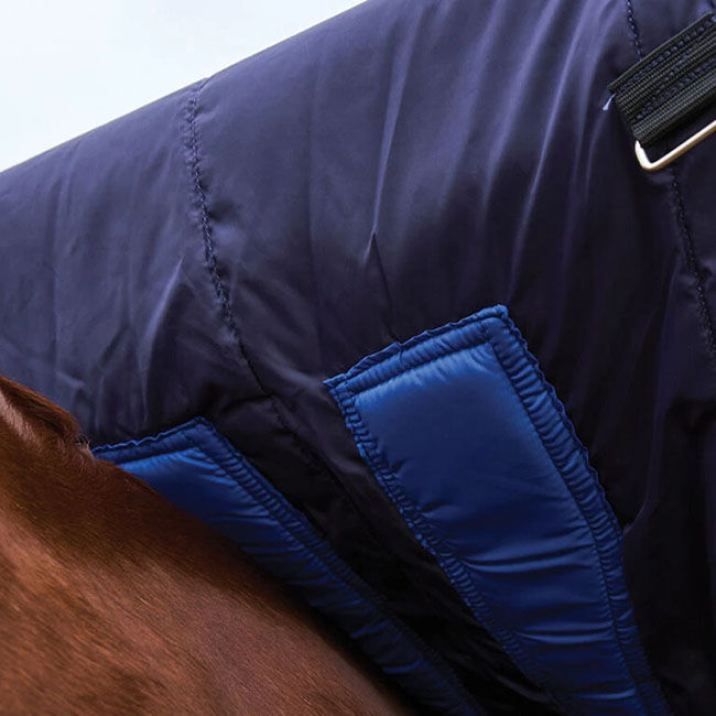 WeatherBeeta ComFiTec Plus Dynamic Turnout Detach-a-Neck (0g Fill) - Navy/Forest Green image number null