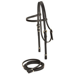 Tory Leather Pony Browband Headstall and Reins