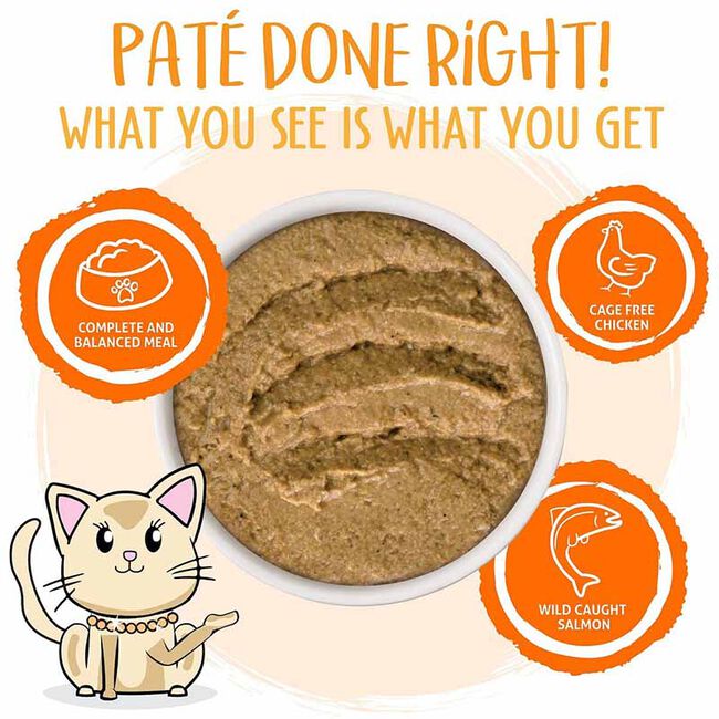 Weruva Cat Pate Cat Food - Love Connection Chicken & Salmon Dinner - 2.8 oz image number null