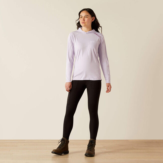 Ariat Women's Rebar Sunblocker Hooded T-Shirt - Pastel Lilac image number null