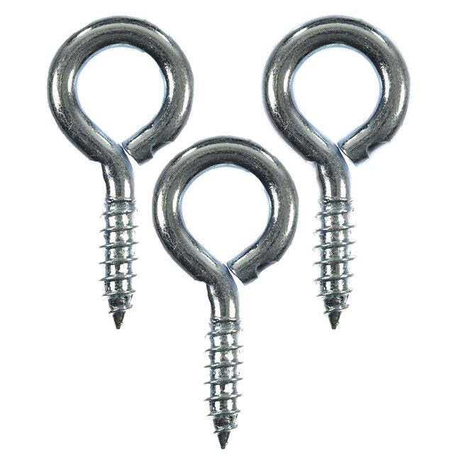 Ace Hardware 9/32" x 2-1/8" Zinc-Plated Steel Screw Eye - 3-Pack image number null