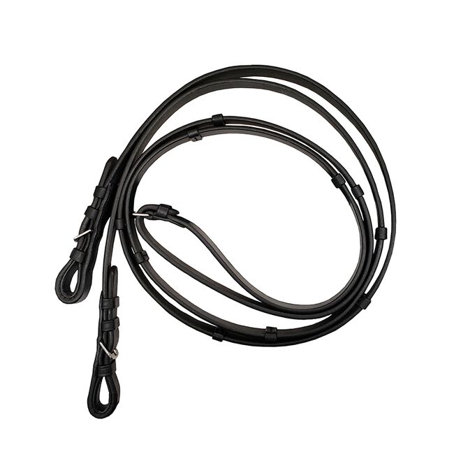 Bobby's English Tack Flat Leather Reins With Stops image number null