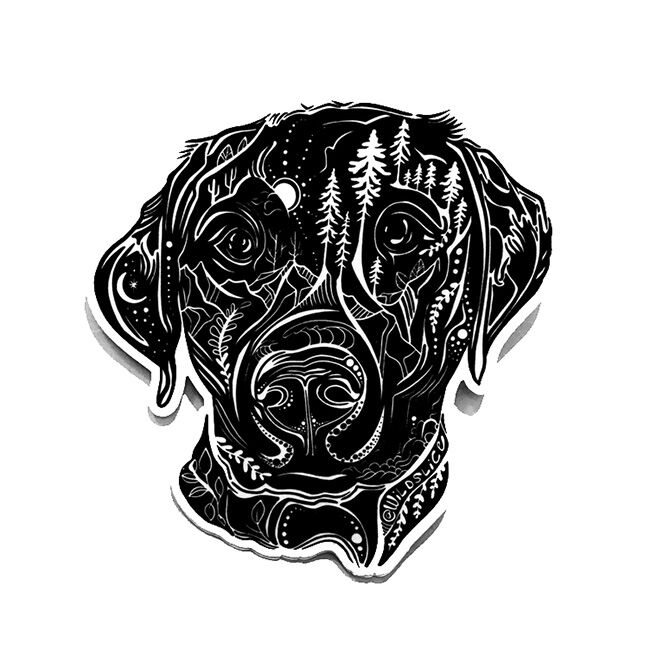 Wild Slice Designs Sticker - Black Lab image number null