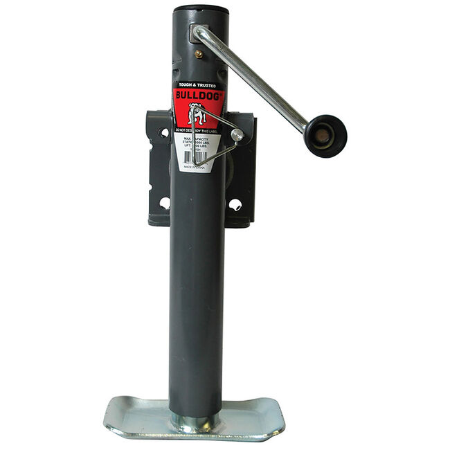 Bulldog Side Mount Round Trailer Jack - 2000 lb Capacity image number null