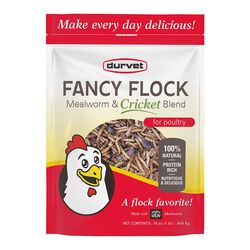 Durvet Fancy Flock Mealworm & Cricket Poultry Treats - 16 oz