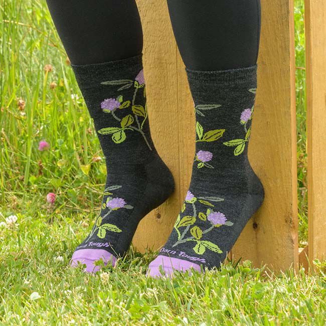 Darn Tough Women's Blossom Crew Lightweight Lifestyle Sock - Charcoal image number null