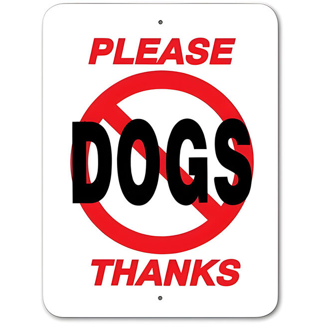 Noble Beasts Graphics "Please No Dogs, Thanks" Sign image number null