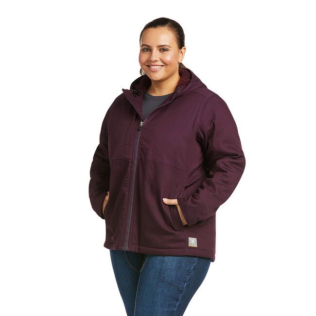 Ariat Women's Rebar DuraCanvas Insulated Jacket - Plum Perfect image number null