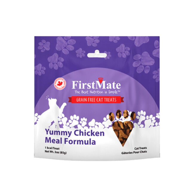 FirstMate Grain-Free Cat Treats - Yummy Chicken Meal Formula - 3 oz image number null