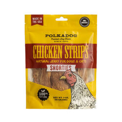 Polkadog Chicken Strip Shorties - Natural Jerky for Dogs & Cats