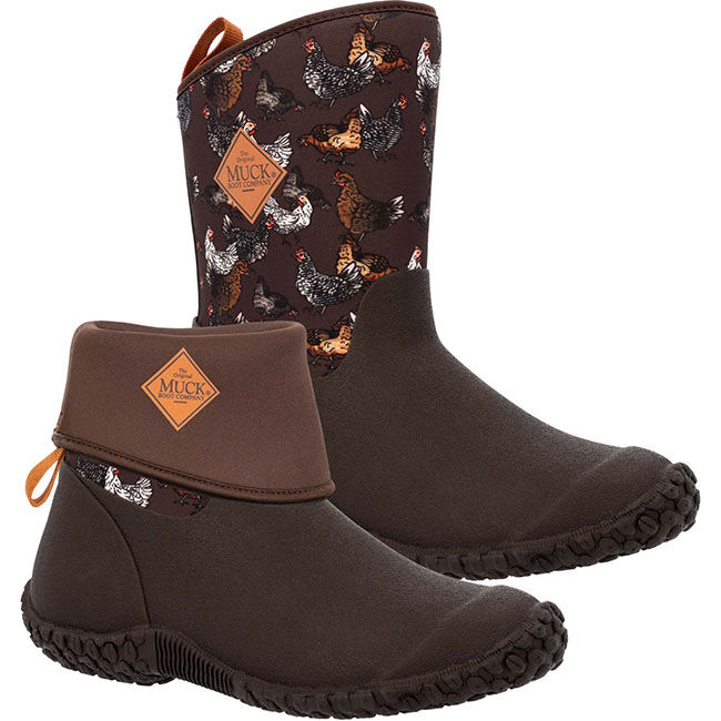 Muck Boot Company Women's Muckster II Mid Boot - Brown/Chickens image number null