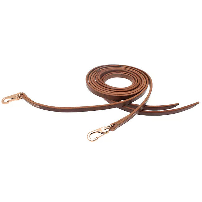 Tory Leather Split Reins with Brass Snap Ends image number null