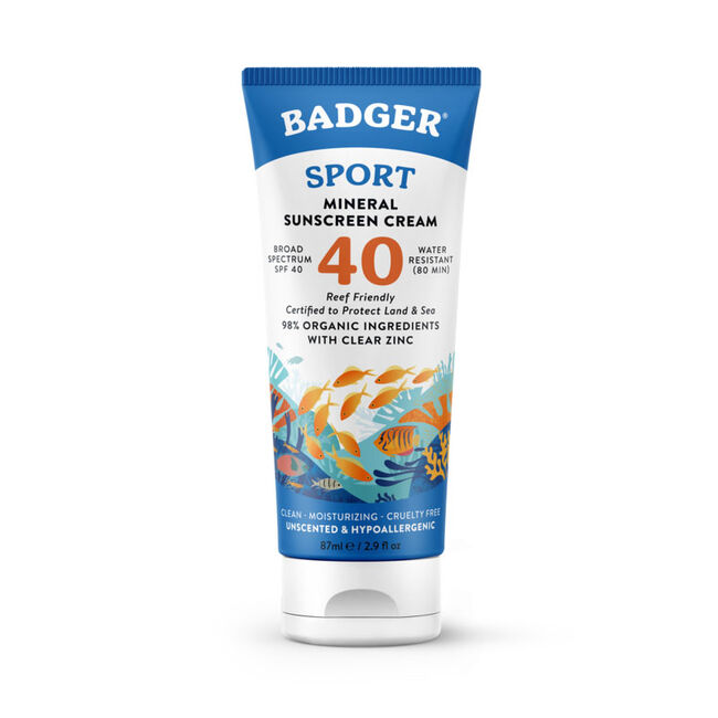 Badger Sport Mineral Sunscreen Cream - SPF 40 - 2.9 oz image number null